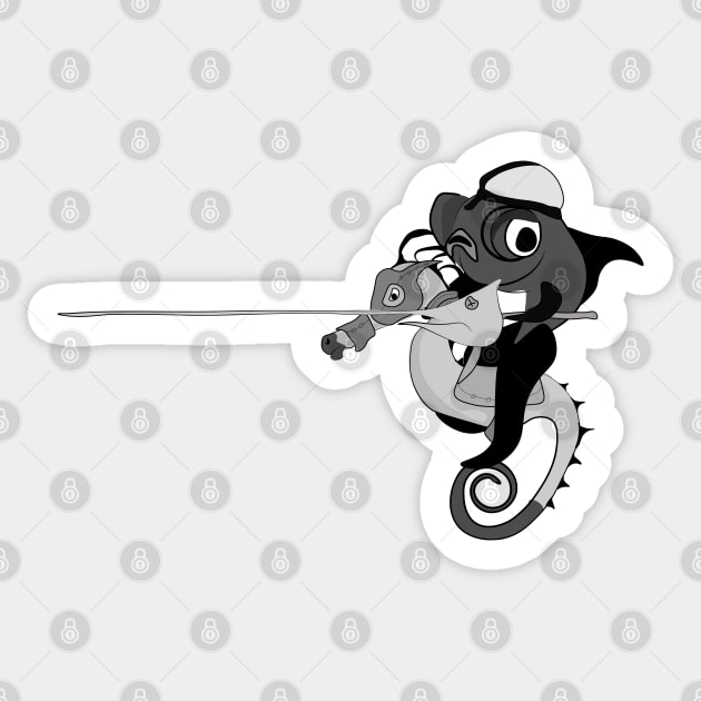 Seahorse jousting Sticker by vixfx